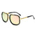 2021 New Fashion Big Frame Sunglasses Men Square Metal Sun Glasses Women RetroVintage High Quality Gafas Oculos De Sol