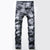 2021 New Fashion Mens Cotton Ripped Hole Jeans Casual Slim Skinny White Black Jeans Men Trousers Casual Male Hip hop Denim Pants