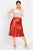A-line Satin Midi Skirt