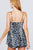V-neck Flounce Skirt Look Overlay Pleats Detail Printed Knit Romper