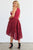Plus Size Cabernet Square Neckline Hi-low Floral Lace Maxi Dress