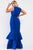 Plus Sleeveless V-neck Front Slip Layered Flare Hem Maxi Mermaid Dress