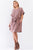 Plus Light Brown Acid Wash Print Self-tie Waist Detail Mini Dress