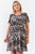 Leopard Print Back Self-tie Neck Detail Babydoll Cut Mini Dress
