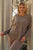 Plus Taupe & Black Cheetah Round Neck Long Sleeve Relaxed Fit Top