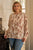 Plus Ivory & Taupe Leopard Print Round Neck Long Sleeve Super Soft Sweatshirt