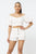 Cotton Off-shoulder Puff Sleeve Crop Top With Front Zipped Matching Shorts Set