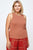 Solid Ribbed Tank With Round Neckline And Shirt Tail Hem
