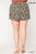 Leopard Printed Side Pocket Shorts With Waist Detail