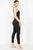 Solid Skinny Cinched Sweetheart Jumpsuit