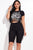 Solid Cotton Screen Printed Top With Die Cut And Biker Shorts Two Piece Set
