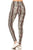 Yoga Style Banded Lined Snakeskin Printed Knit Legging With High Waist.