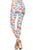 Floral Printed Lined Knit Legging With Elastic Waistband