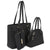 3in1 Smooth Texture Pattern Tote Bag With Handle Bag And Clutch Set