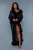 Sheer Full-length Robe With Chandelle Boa Feather Trim