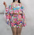 Fashion Summer 2023 Off Shoulder Bell Sleeve Crop Top &amp; Shorts Set Daily Graphic Print 2 Piece Outfits Vacation Sexy Short Sets