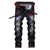 Gersri Men Straight Black Embroidered Jeans Fashion Designer Casual Jeans Men's Hole Jeans High Quality Denim Trousers