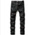 Men's Spring Fashion 3D Graffiti Printed Jeans Men Hip Hop Streetwear Cotton Denim Pants Slim Fit Male Casual Long Trousers